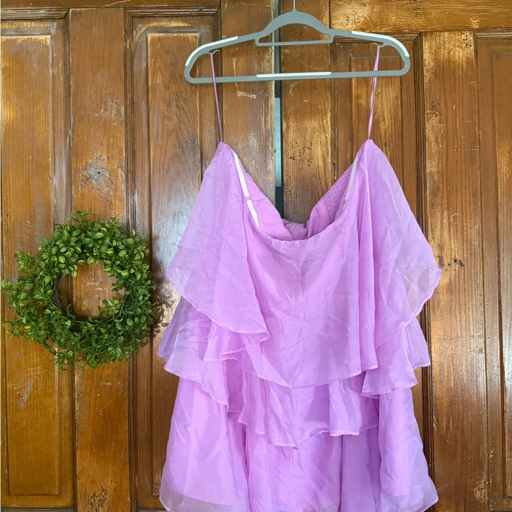 NWT American Eagle Outfitters Pink and Purple Strapless Sundress - Picture 6 of 8